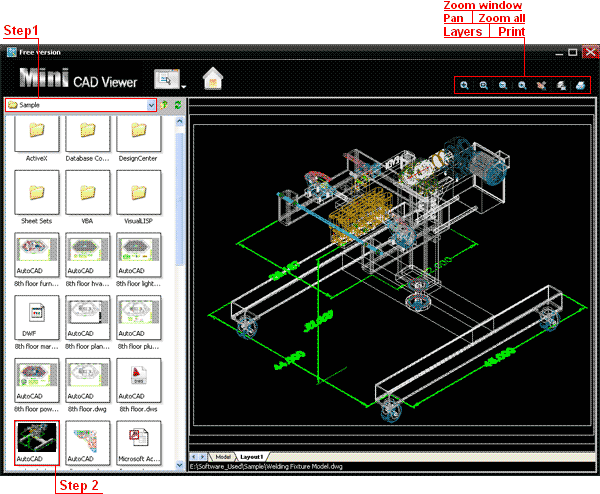 【DWG查看】Mini CAD Viewer  DWG档开启软体，AUTOCAD看图专用